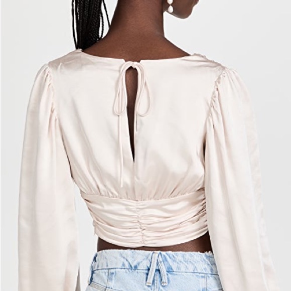 Endless Rose Satin Tie blouse SHOPBOP - Picture 2 of 2